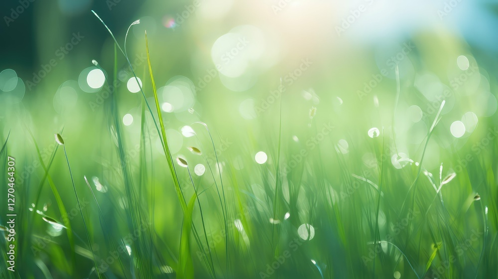 Fototapeta premium grass green bokeh