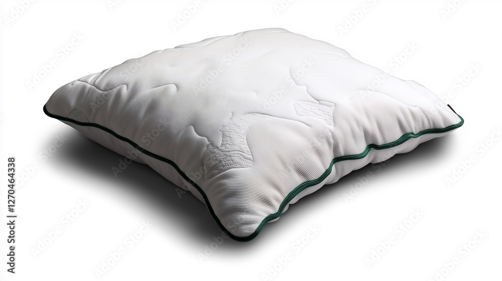 Obraz premium Top View Of White Orthopedic Pillow Memory Foam On Isolated Background