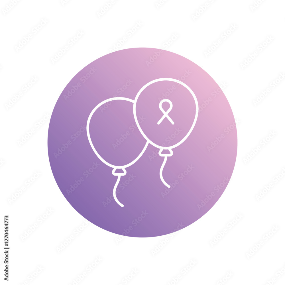 Balloon icon isolated on a white background. Vector illustration.