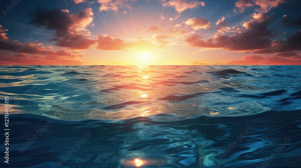 Obraz premium radiant sun reflection