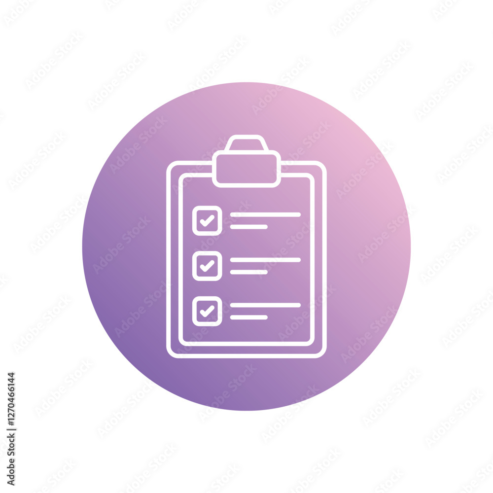 Checklist icon isolated on a white background. Vector illustration. Checklist icon isolated on a white background. Vector illustration.