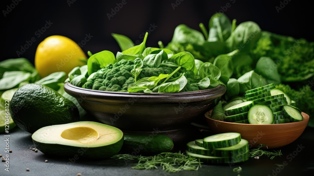 salad table spinach green salad table spinach green