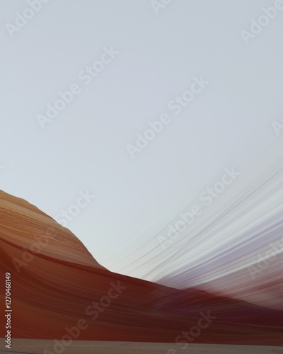 Abstract Desert Landscape with Gentle Curves and Colors