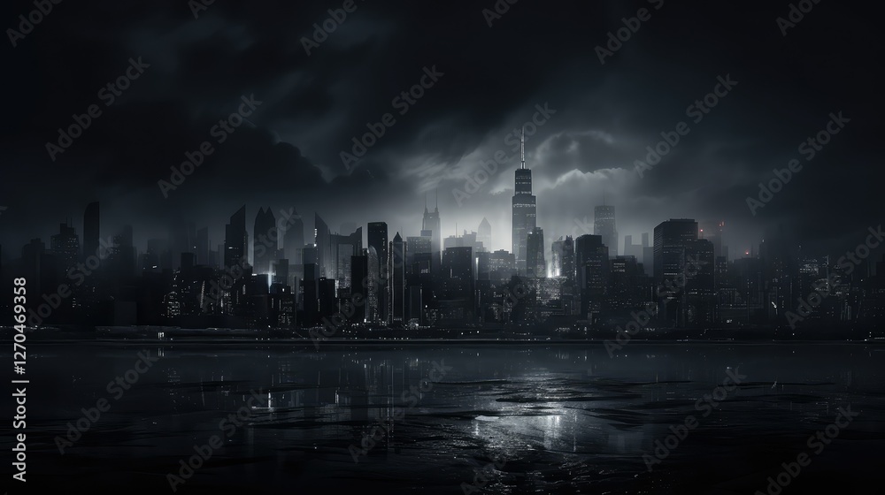 Fototapeta premium mystery dark gray abstract