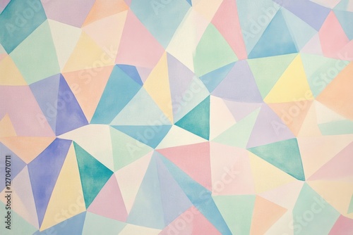 Soft Pastel Geometric Abstract Background in Shades of Blue and Pink