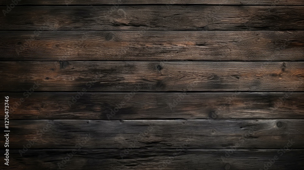 Obraz premium aged dark wood plank texture