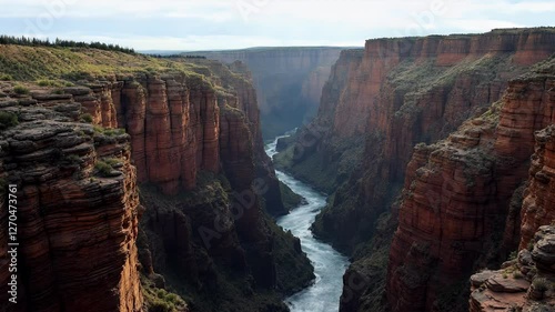 Majestic River Gorge: A Breathtaking Canyon Landscape
