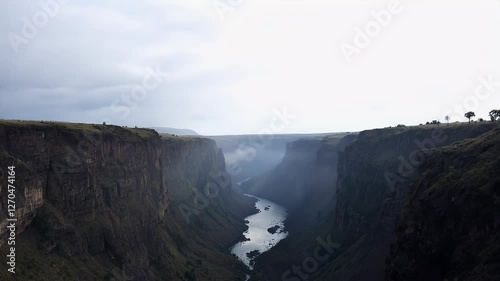 Misty River Gorge: A Breathtaking Canyon Landscape