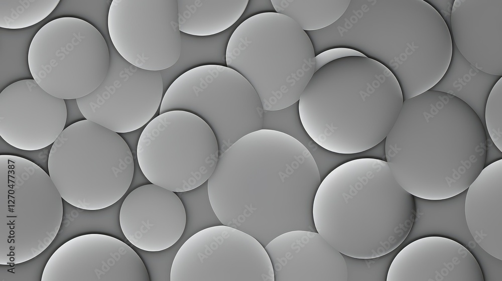 monochromatic abstract gray circle background