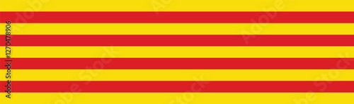 Flag of Catalonia. Catalonia flag long banner digital vector illustration