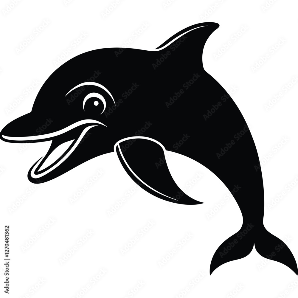 Fototapeta premium dolphin isolated on white background