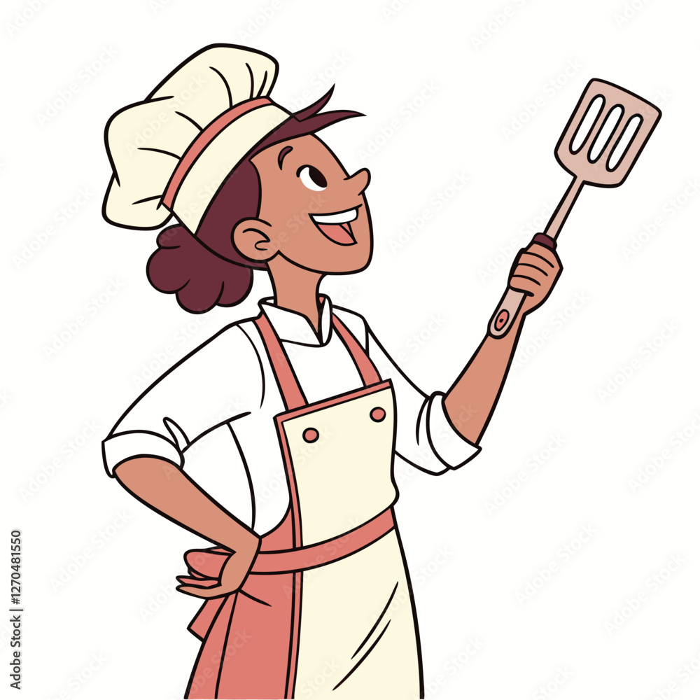 young woman chef