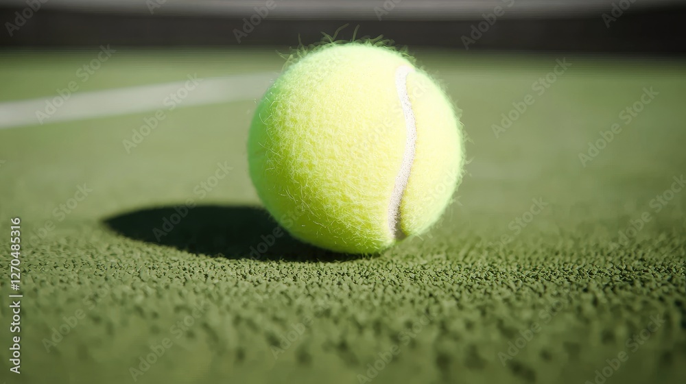 Tennis ball on court, sunny day, game, sport Tennis ball on court, sunny day, game, sport