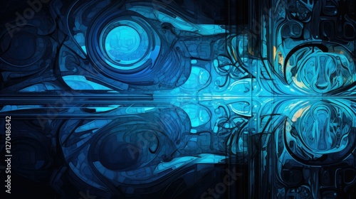 patterns blue abstract art photo