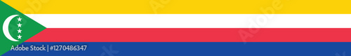 Free Download Flag of Comoros. Comoros long banner flag digital vector illustration - GFXLoad