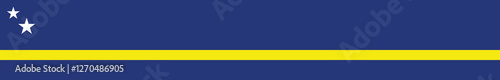 Flag of Curacao. Curacao long banner flag digital vector illustration