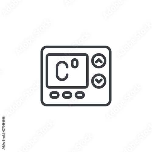 Thermostat line icon