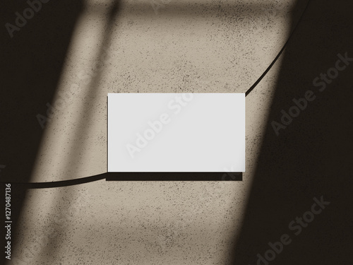Stylish Business Card Presentation with Natural Shadow Effects
