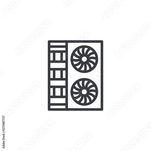 HVAC Unit line icon