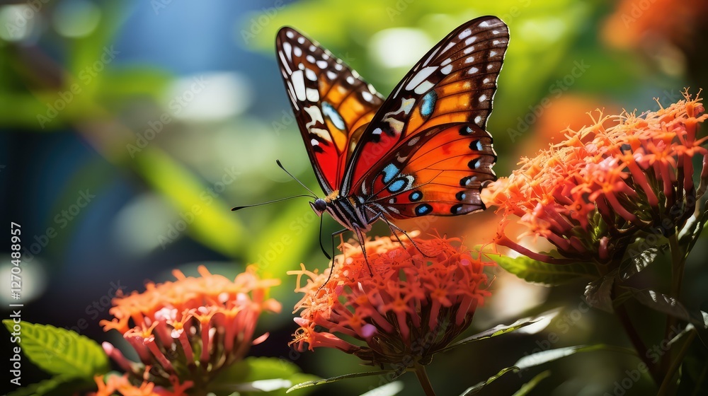 Obraz premium close butterfly orange