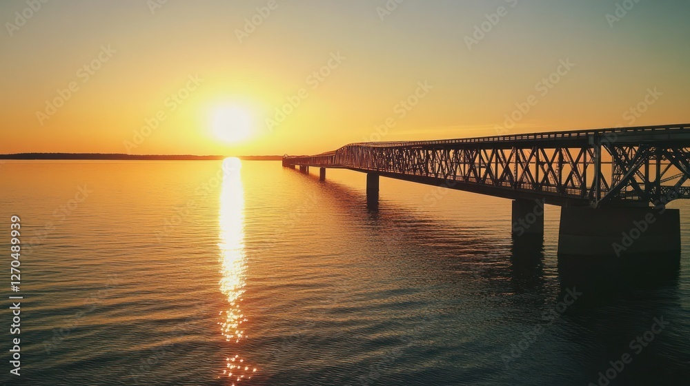 Obraz premium Bridge at Sunset