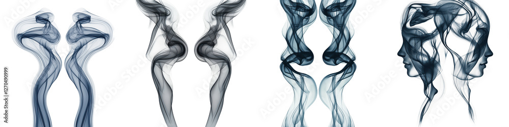 Mesmerizing Monochrome Smoke Swirls Forming Ethereal Dance of Light and Shadow Captivating abstract background with billowing ghostly wisps of smoke creating a mystical surreal atmosphere Mesmerizing Monochrome Smoke Swirls Forming Ethereal Dance of Light and Shadow Captivating abstract background with billowing ghostly wisps of smoke creating a mystical surreal atmosphere