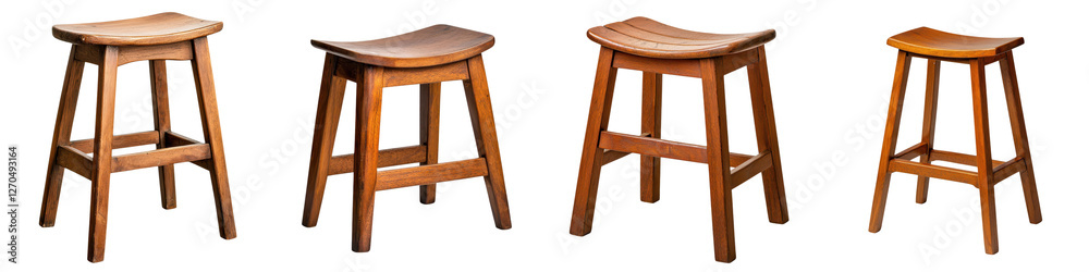 An assortment of handcrafted artisanal wooden stools and chairs in various styles sizes and finishes suitable for use in home office and commercial spaces such as bars cafes and restaurants An assortment of handcrafted artisanal wooden stools and chairs in various styles sizes and finishes suitable for use in home office and commercial spaces such as bars cafes and restaurants