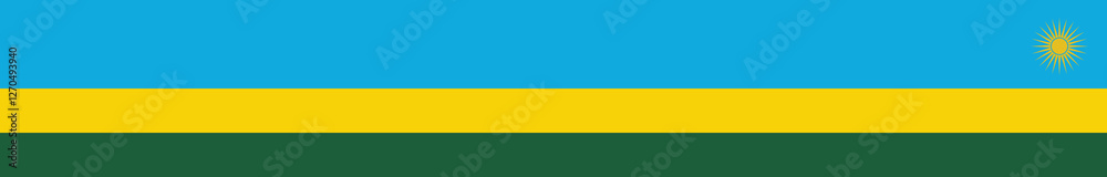 Flag of Rwanda. Rwanda long banner flag digital vector illustration Flag of Rwanda. Rwanda long banner flag digital vector illustration