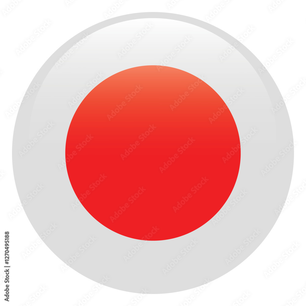 Flag of Japan. Japan round flag logo icon computer vector illustration design Flag of Japan. Japan round flag logo icon computer vector illustration design