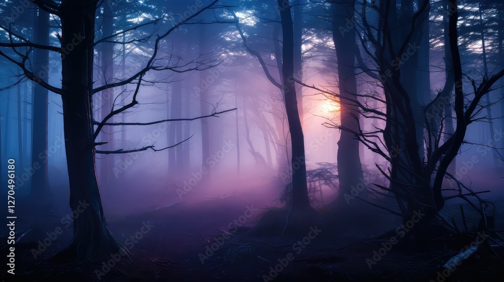 Obraz premium mist trees blur