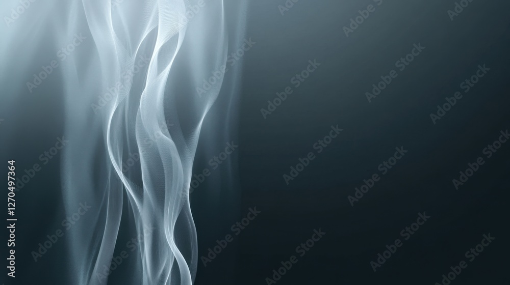 Obraz premium Abstract White Lines on Blue-Gray Gradient Background