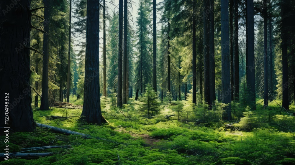 Obraz premium nature green forest background