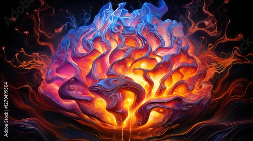 inflammati brain on fire photo