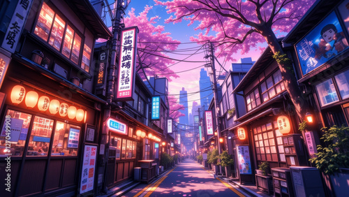  anime wallpaper japanese tokyo city architecture illustration background