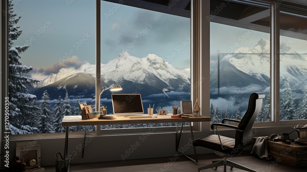 Fototapeta premium views home office window