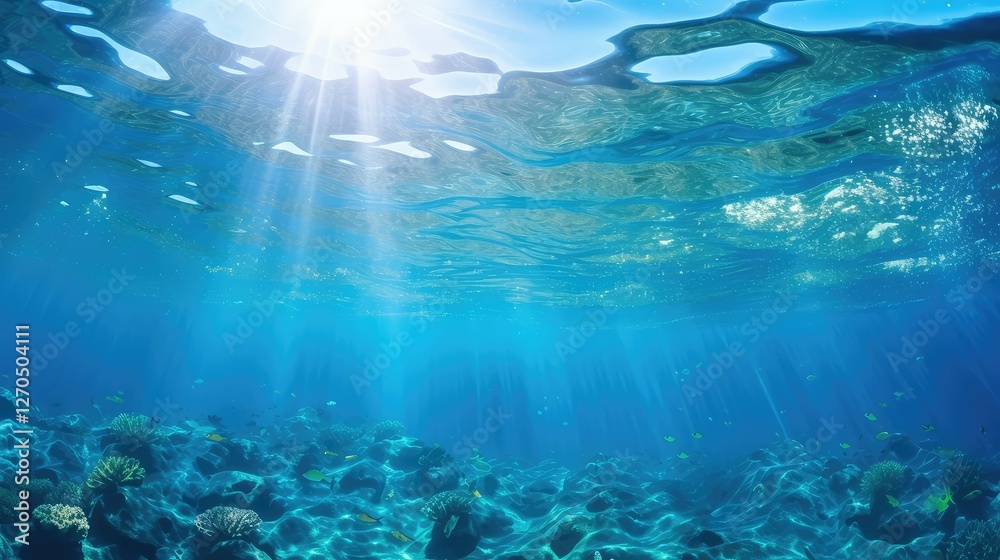 Fototapeta premium crystal ocean blue background