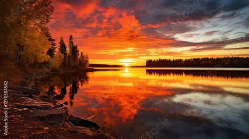 lake green yellow red