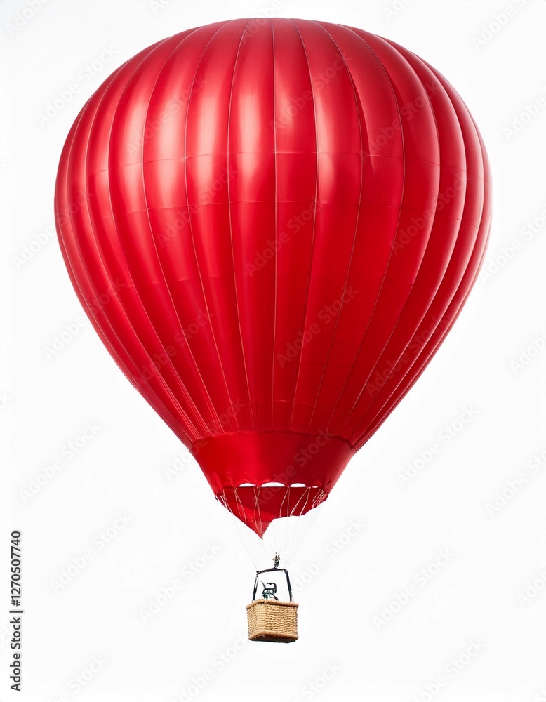 Obraz premium Red air balloon isolated on white background with clapping path full of depth of field 