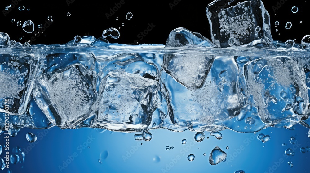 bubbles ice cold glass of water bubbles ice cold glass of water