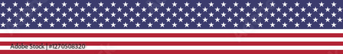 Flag of United States. US flag. USA banner. United States long banner flag digital vector illustration