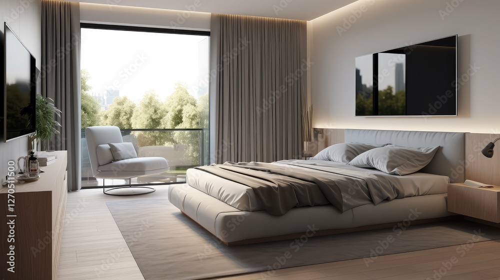 Fototapeta premium wall tv on