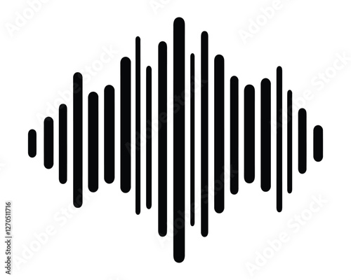 Minimalist Audio Waves vector Illustration