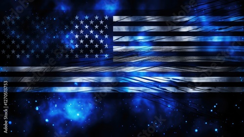 support thin blue line background