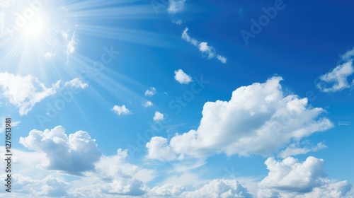 bright blue sunny sky