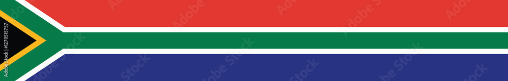Flag of South Africa. South Africa long banner flag digital vector illustration Flag of South Africa. South Africa long banner flag digital vector illustration