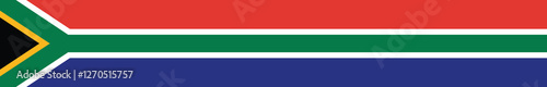 Flag of South Africa. South Africa long banner flag digital vector illustration
