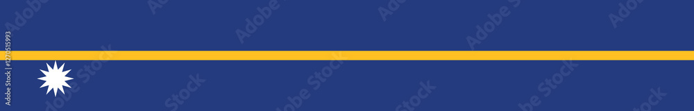 Flag of Nauru. Nauru long banner flag digital vector illustration