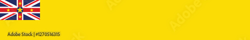 Flag of Niue. Niue long banner flag digital vector illustration