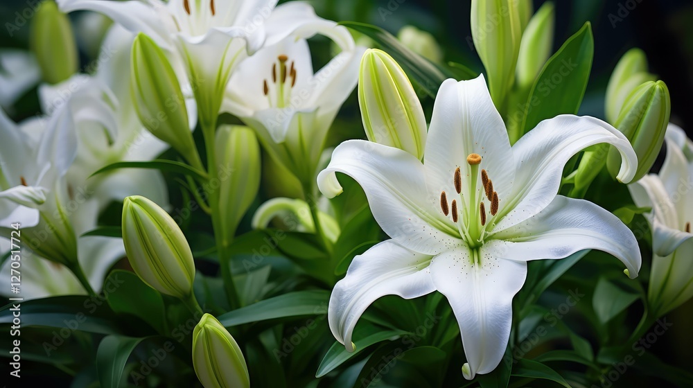 foliage white flowers with leaves foliage white flowers with leaves