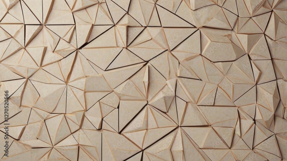 Fototapeta premium A clean, minimalist geometric background featuring subtle polygonal shapes in neutral tones. The design is modern and calming, offering a simple yet elegant backdrop with a contemporary feel.